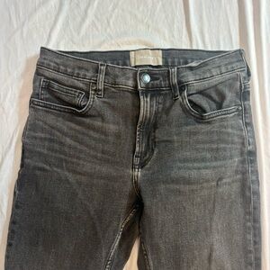 Everlane Women's Mid Rise Skinny Ankle Jeans Black Wash Stretch Denim‎ Jeans 28